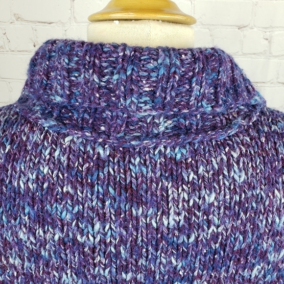 Handmade Grandpa Sweater Cardigan Chunky OOAK Hand Knit Cottagecore Boho - Picture 10 of 11